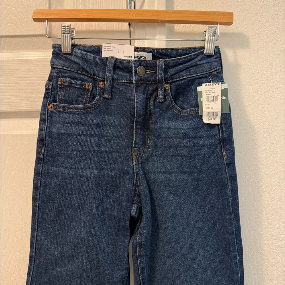 RSQ Women’s Dark Indigo High-Rise Flare Jeans